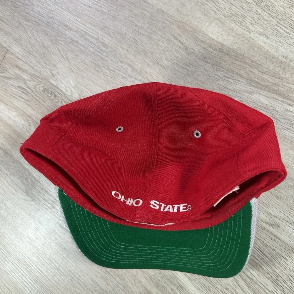 VTG Ohio State Buckeyes Fitted 7 1/8 Hat College Signatures Youngan Red Cap